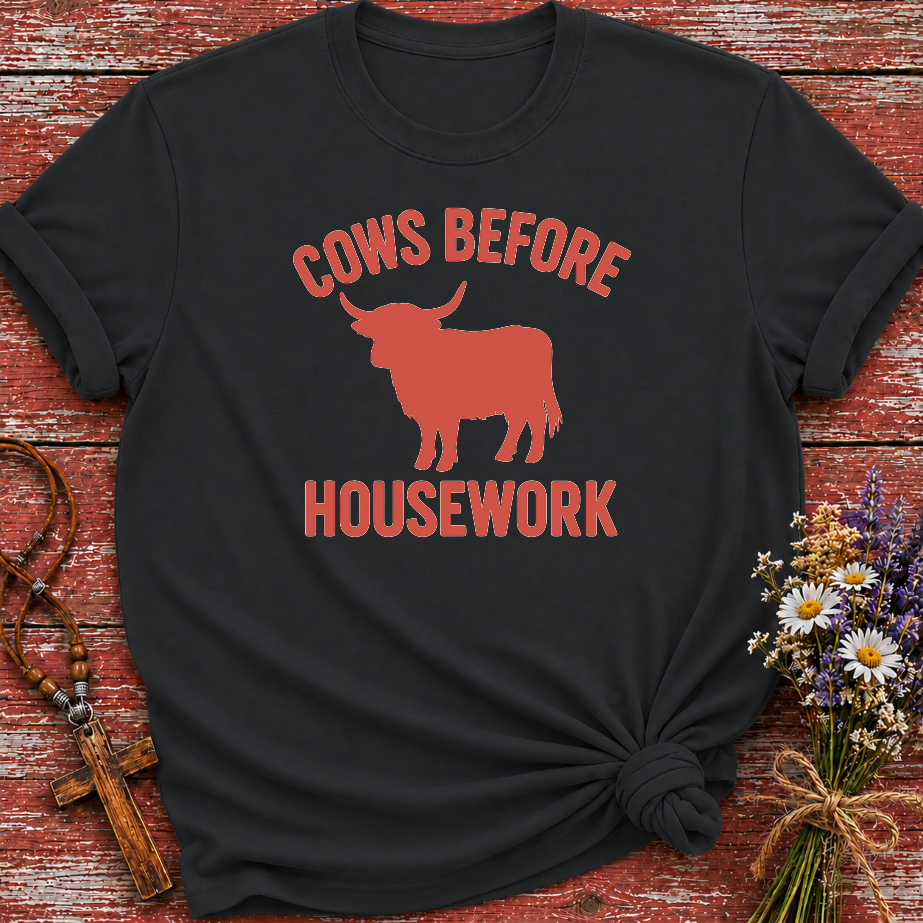 Cows Before Housework T-Shirt
