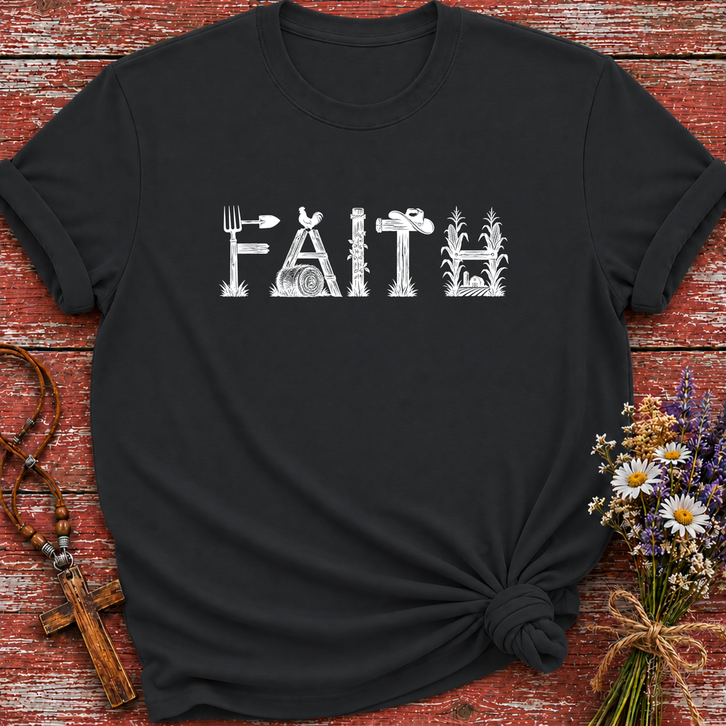 Faith Farm Letters T-Shirt