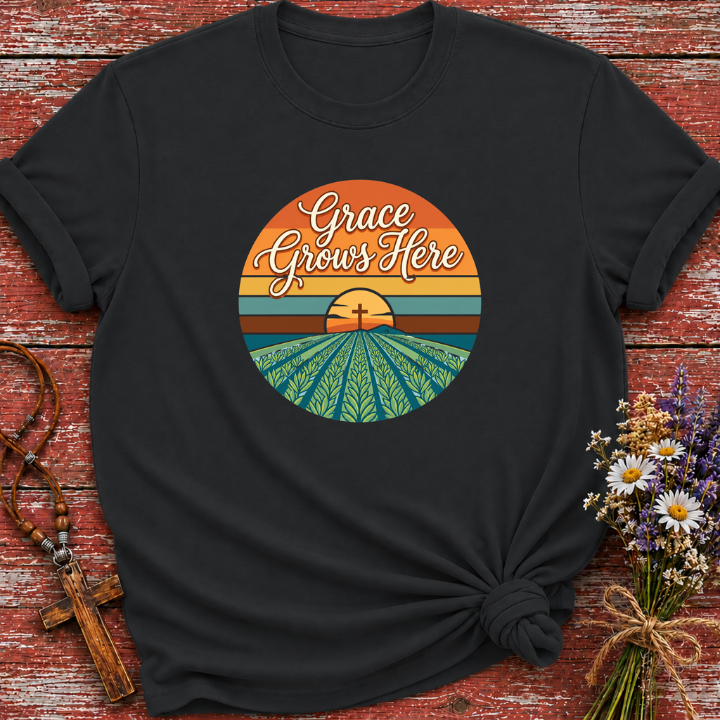 Grace Grows Here Retro T-Shirt