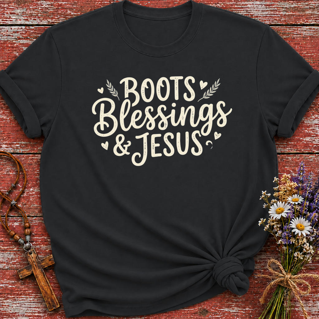 Boots Blessings & Jesus 2 T-Shirt