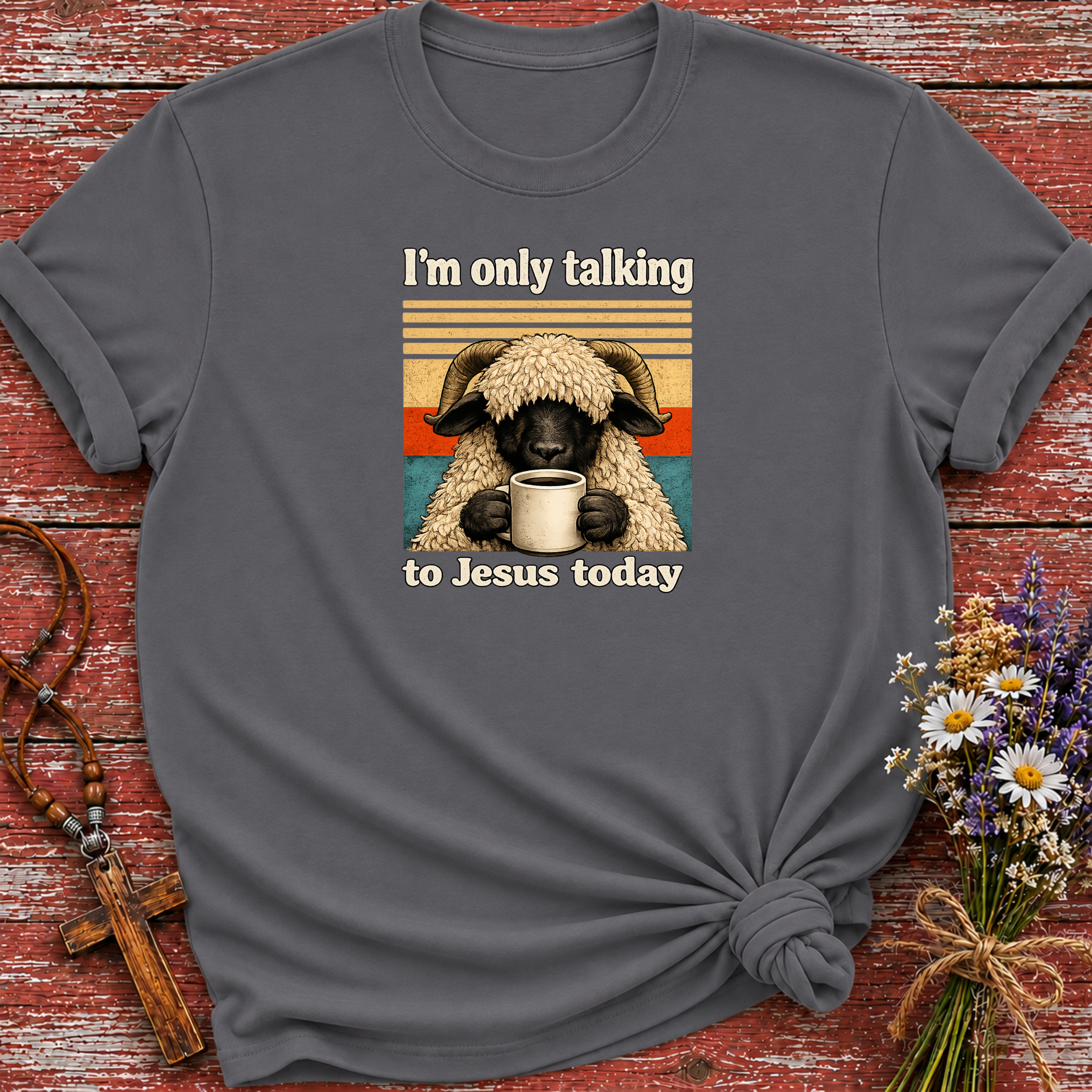 I'm Only Talking to Jesus Today Sheep T-Shirt