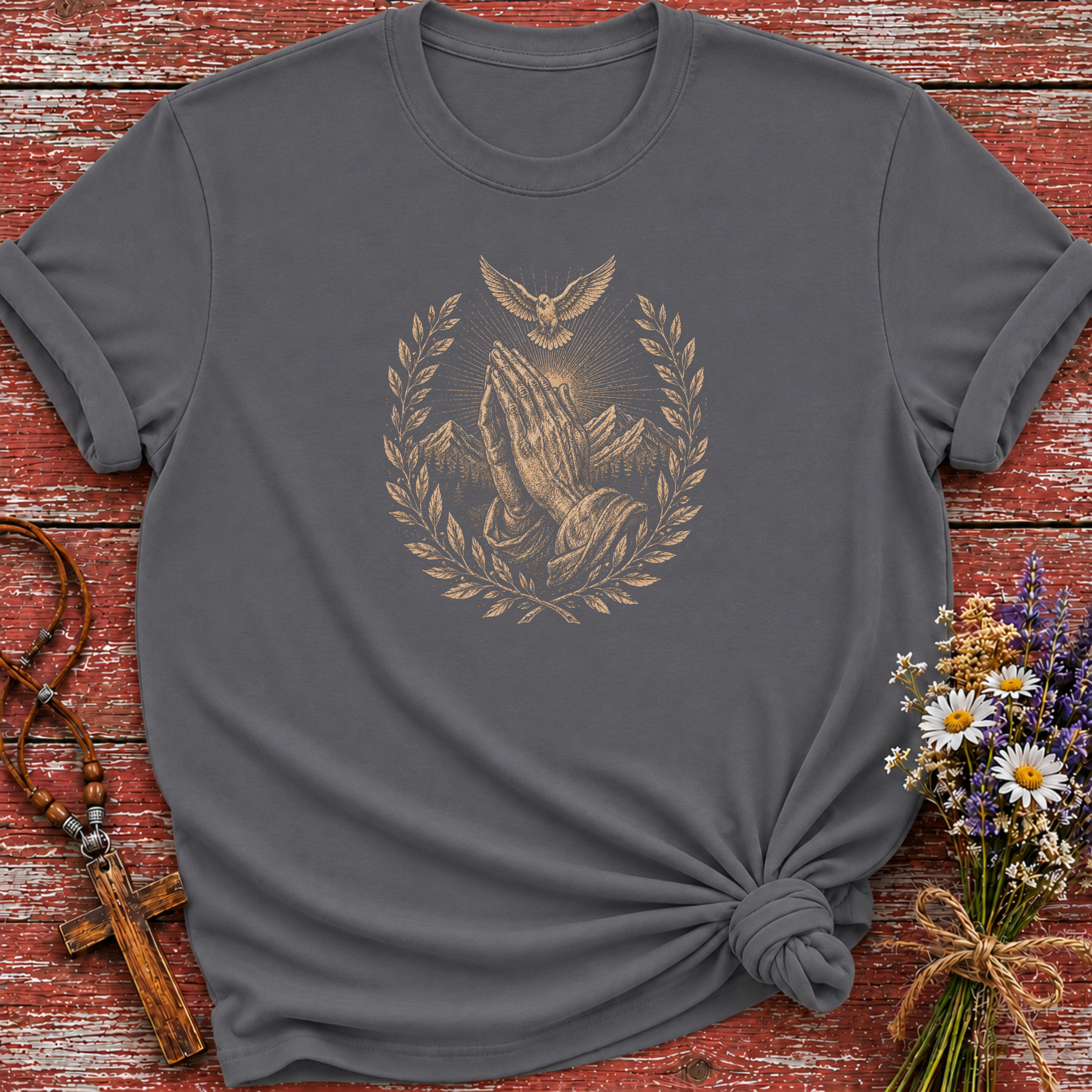 Prayer Hands Dove T-Shirt
