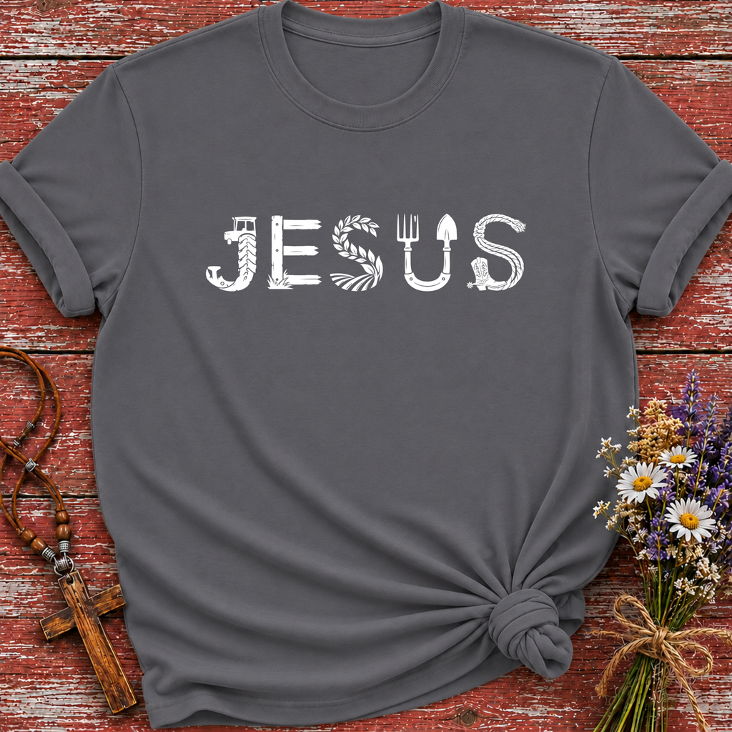 Jesus Farm Letters T-Shirt