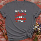 She Loves Jesus And America Too T-Shirt