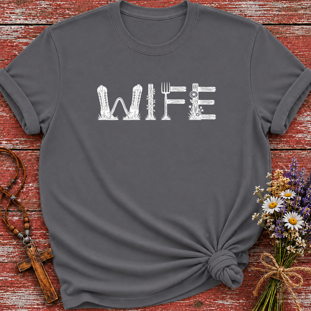 Wife Farm Letters T-Shirt