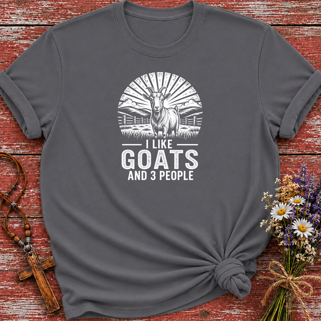 I Like Goats and 3 People T-Shirt
