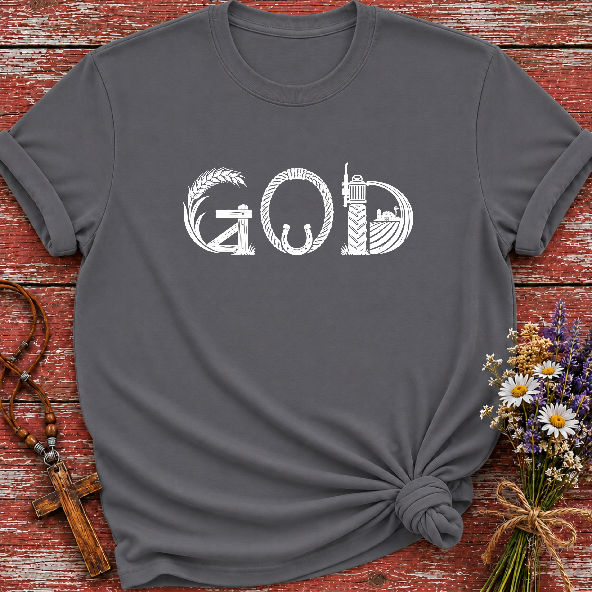 God Farm Letters T-Shirt