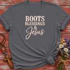 Boots Blessings & Jesus T-Shirt