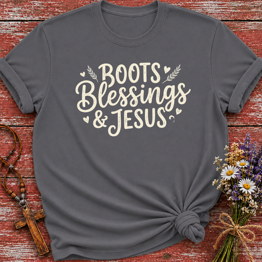 Boots Blessings & Jesus 2 T-Shirt