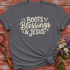 Boots Blessings & Jesus 2 T-Shirt