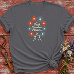 Faith Freedom Flowers USA T-Shirt