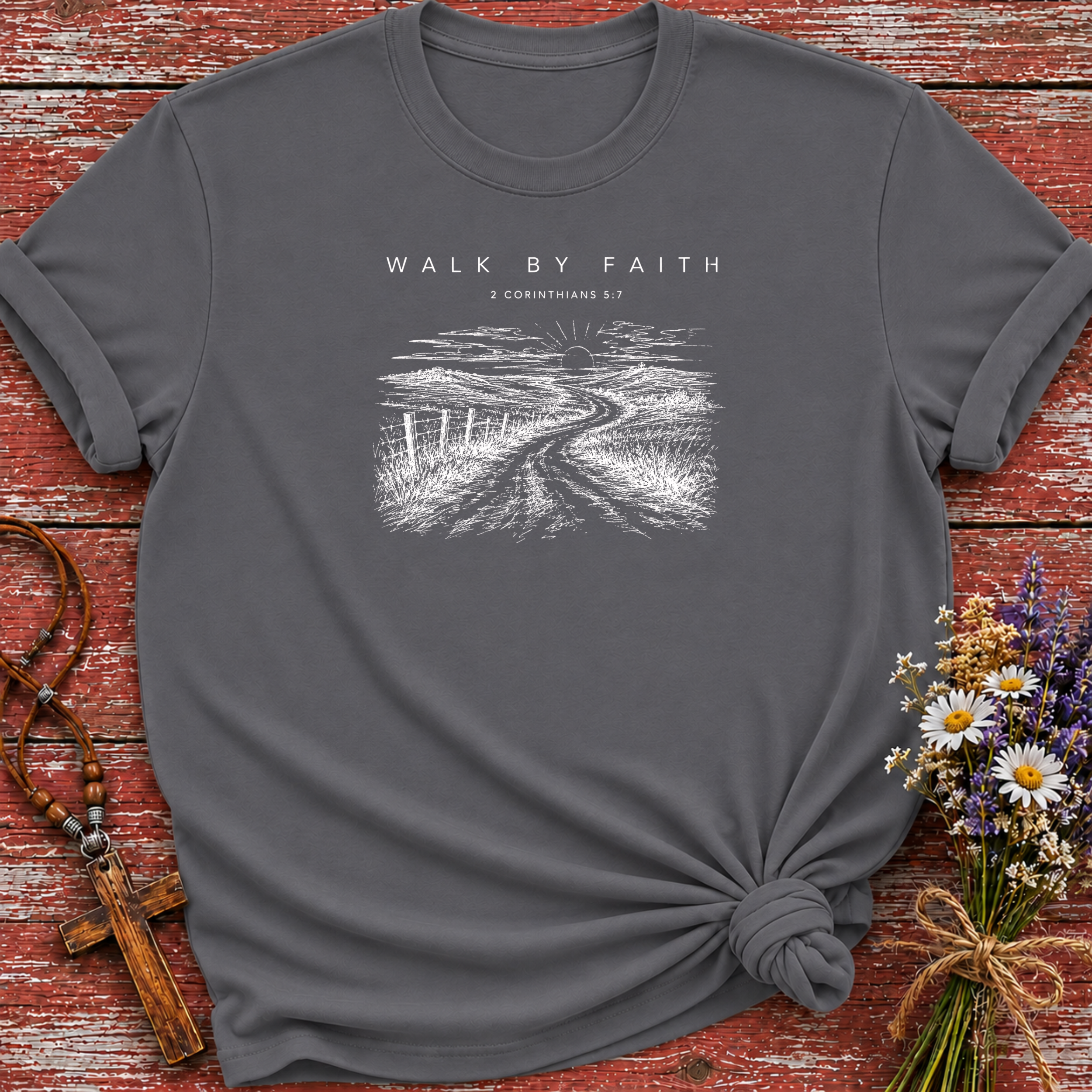 Walk By Faith Sunset T-Shirt
