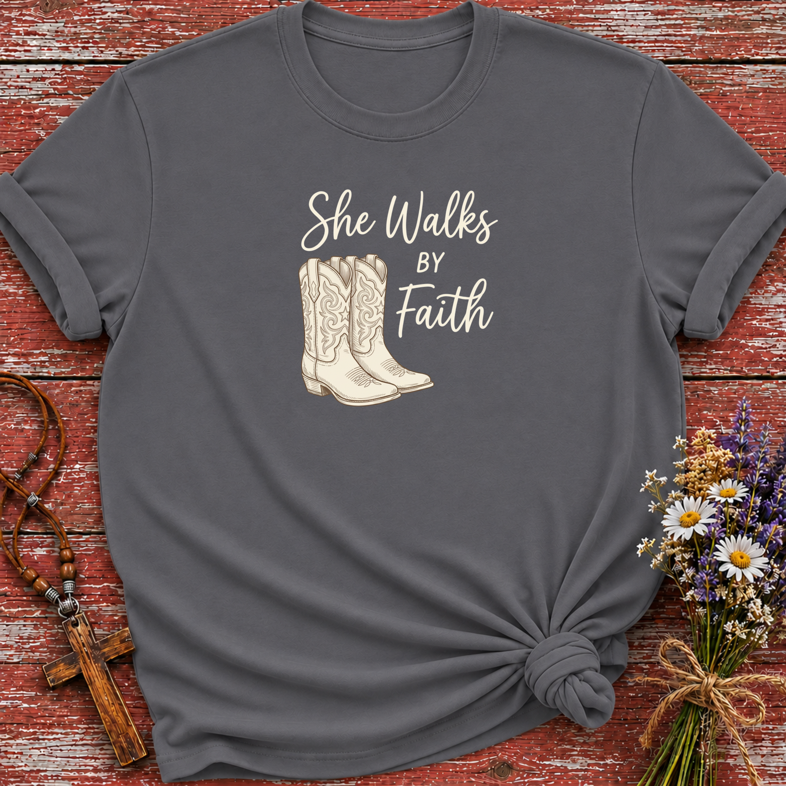 She Walks By Faith T-Shirt