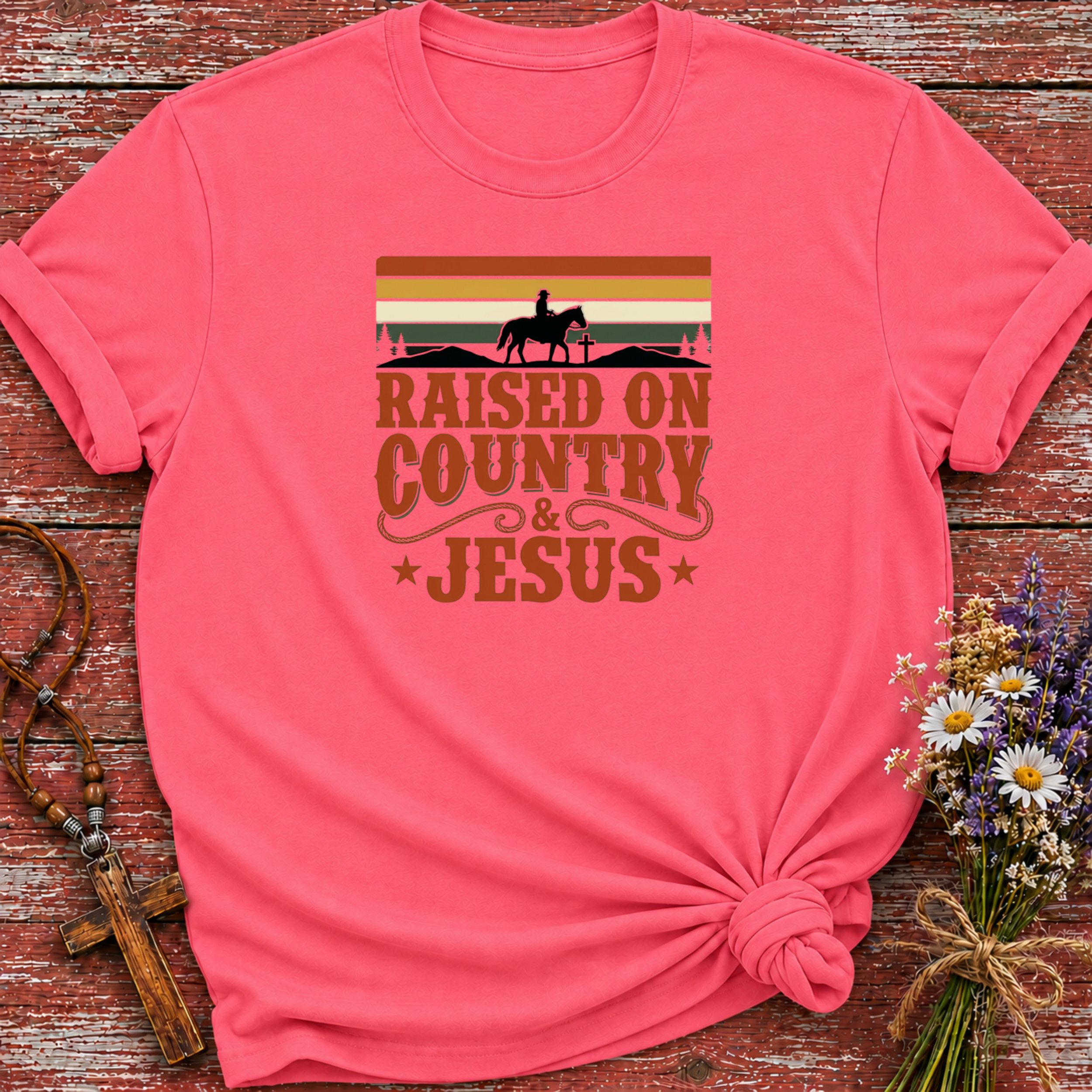 Raised on Country & Jesus T-Shirt