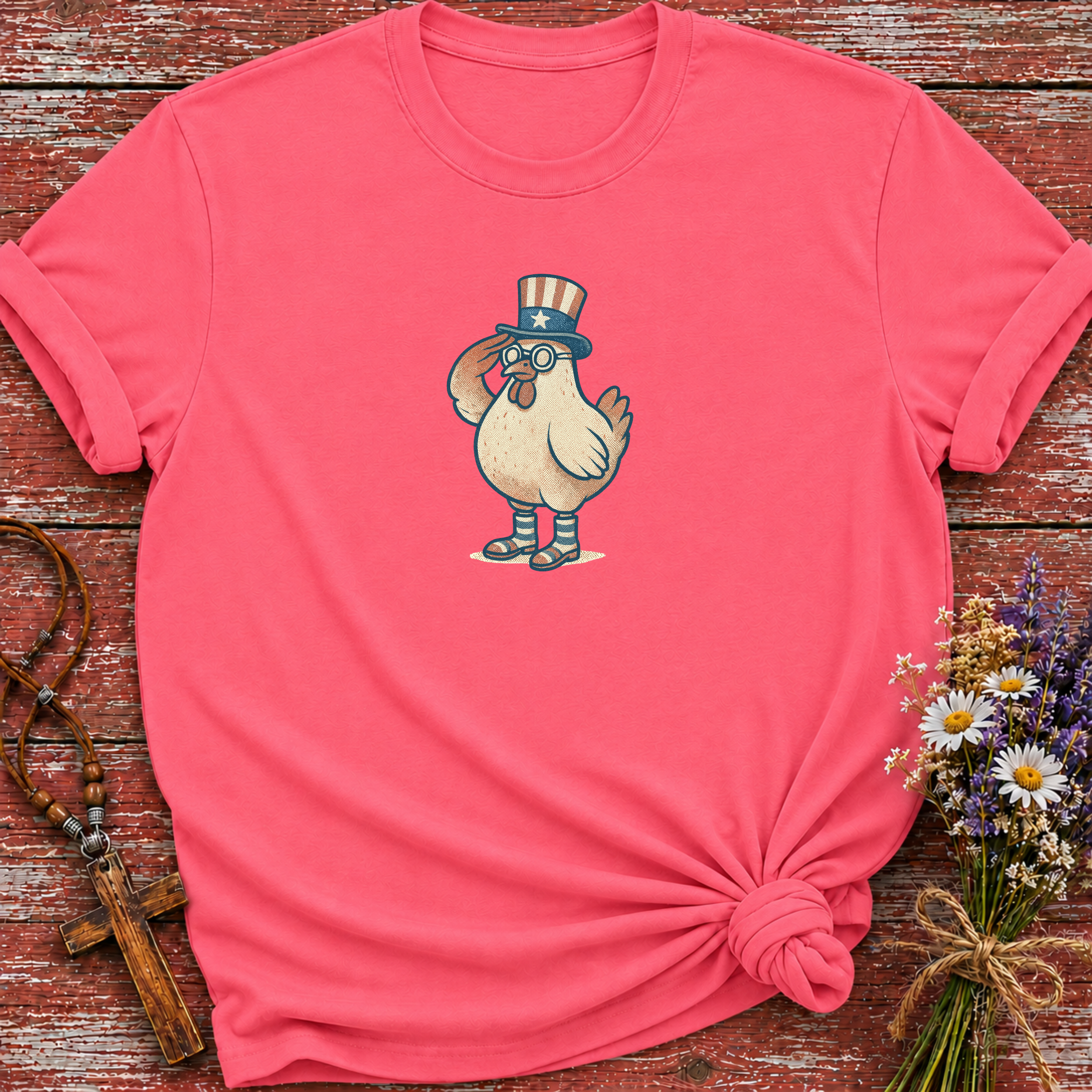Patriotic Chicken T-Shirt