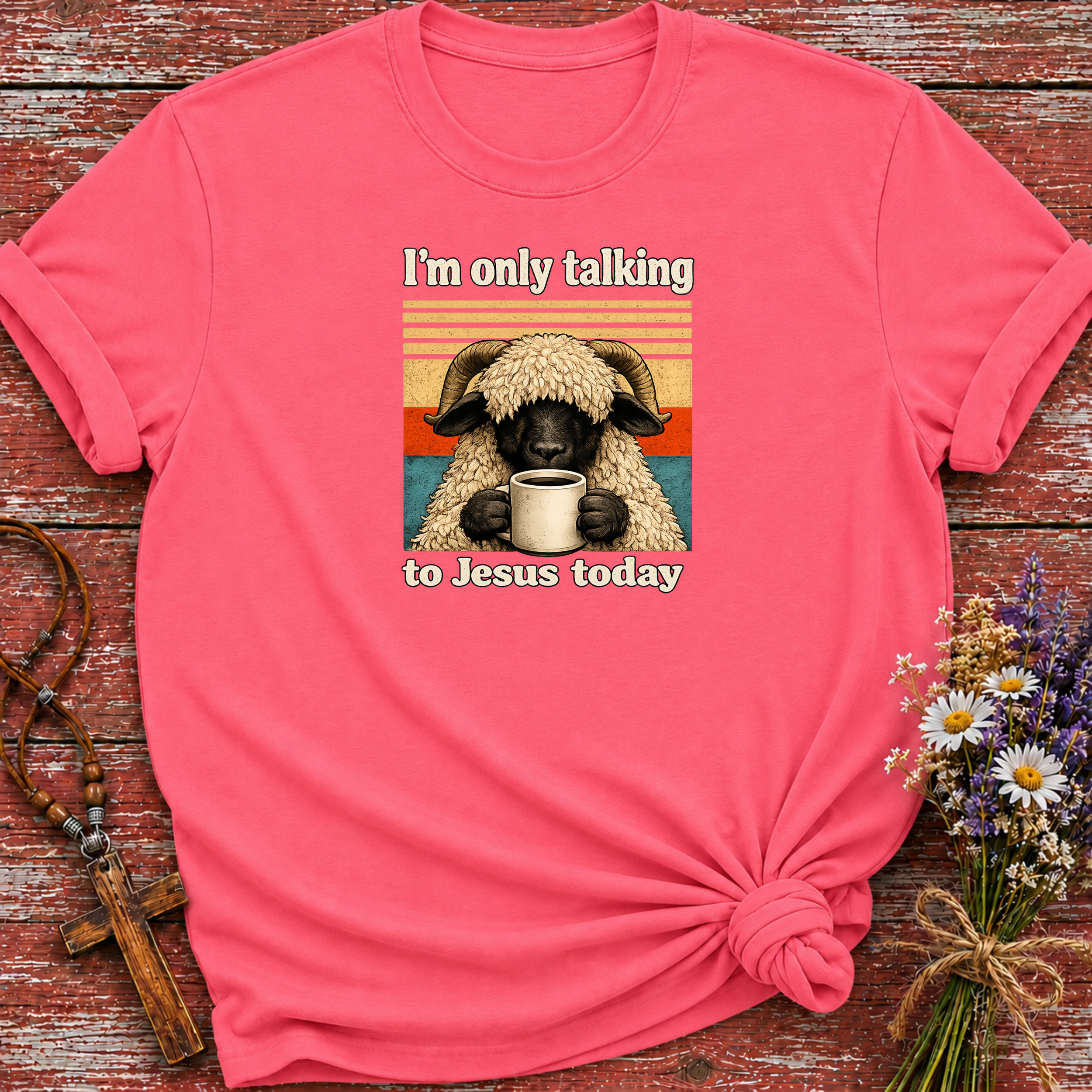 I'm Only Talking to Jesus Today Sheep T-Shirt