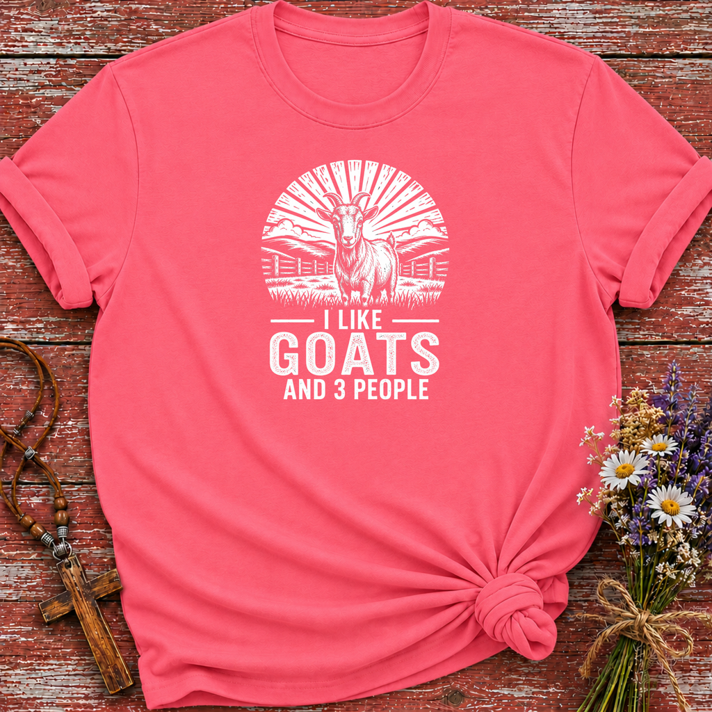 I Like Goats and 3 People T-Shirt