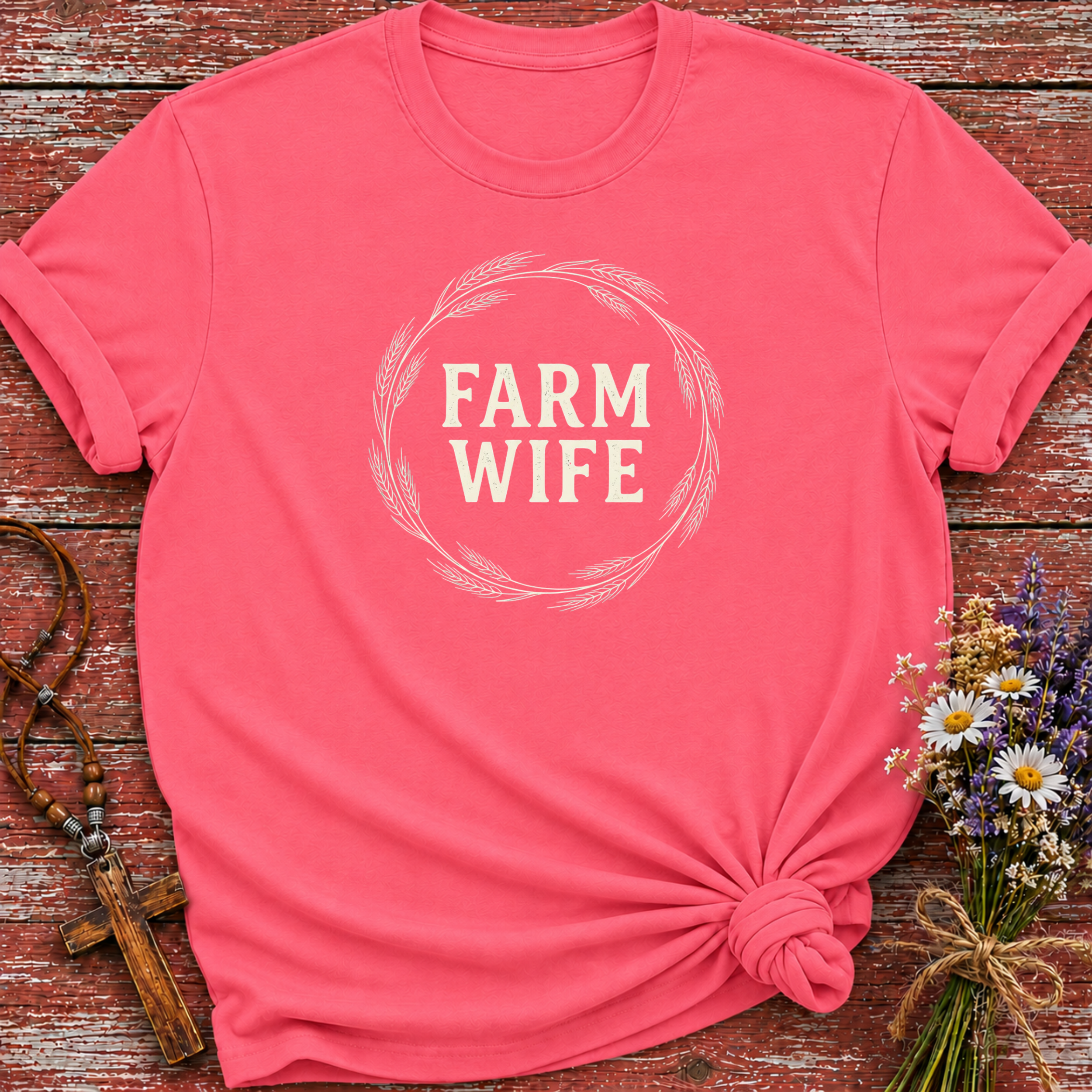 Farm Wife Wreath T-Shirt
