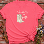 She Walks By Faith T-Shirt