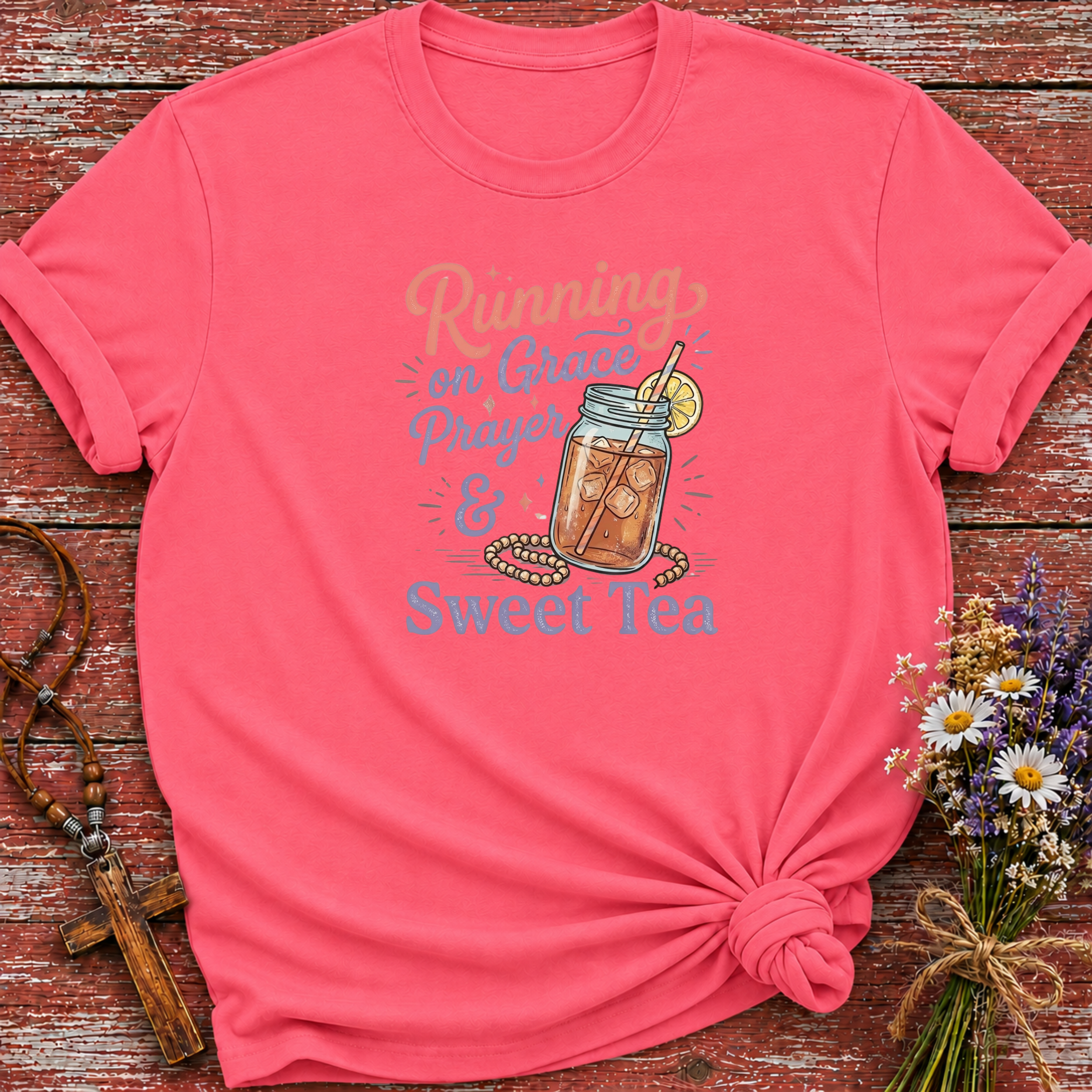 Running on Prayer & Sweet Tea T-Shirt