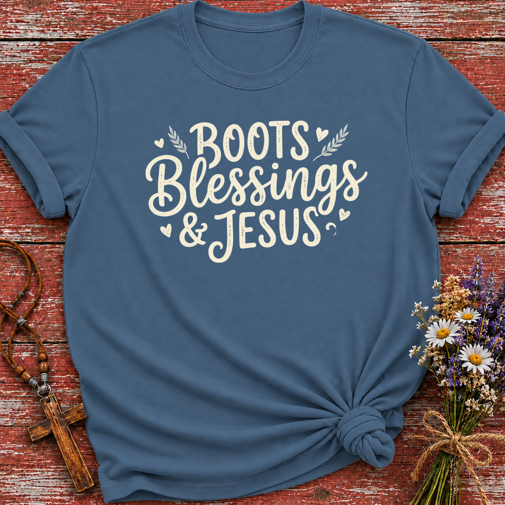 Boots Blessings & Jesus 2 T-Shirt
