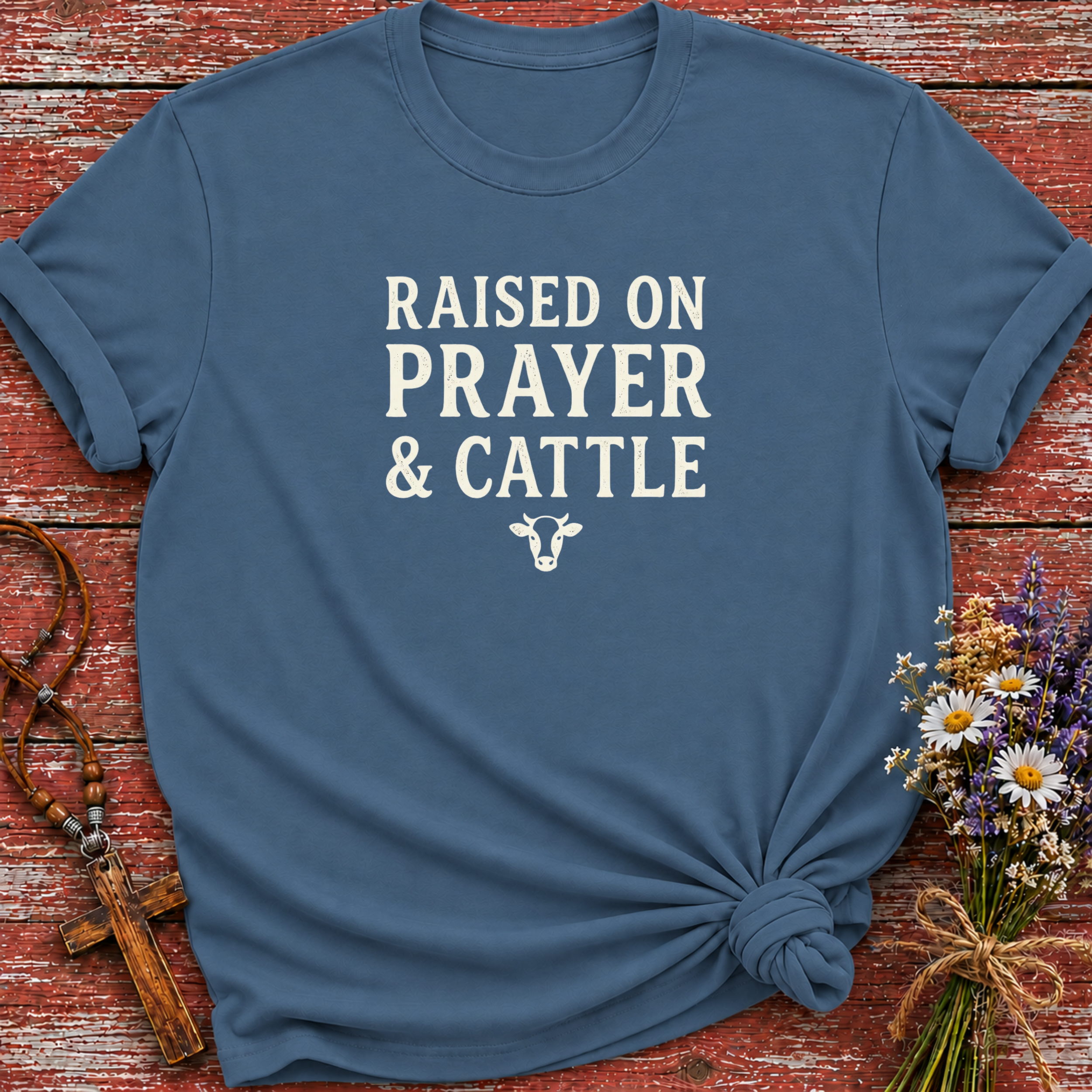 Raised On Prayer & Cattle T-Shirt