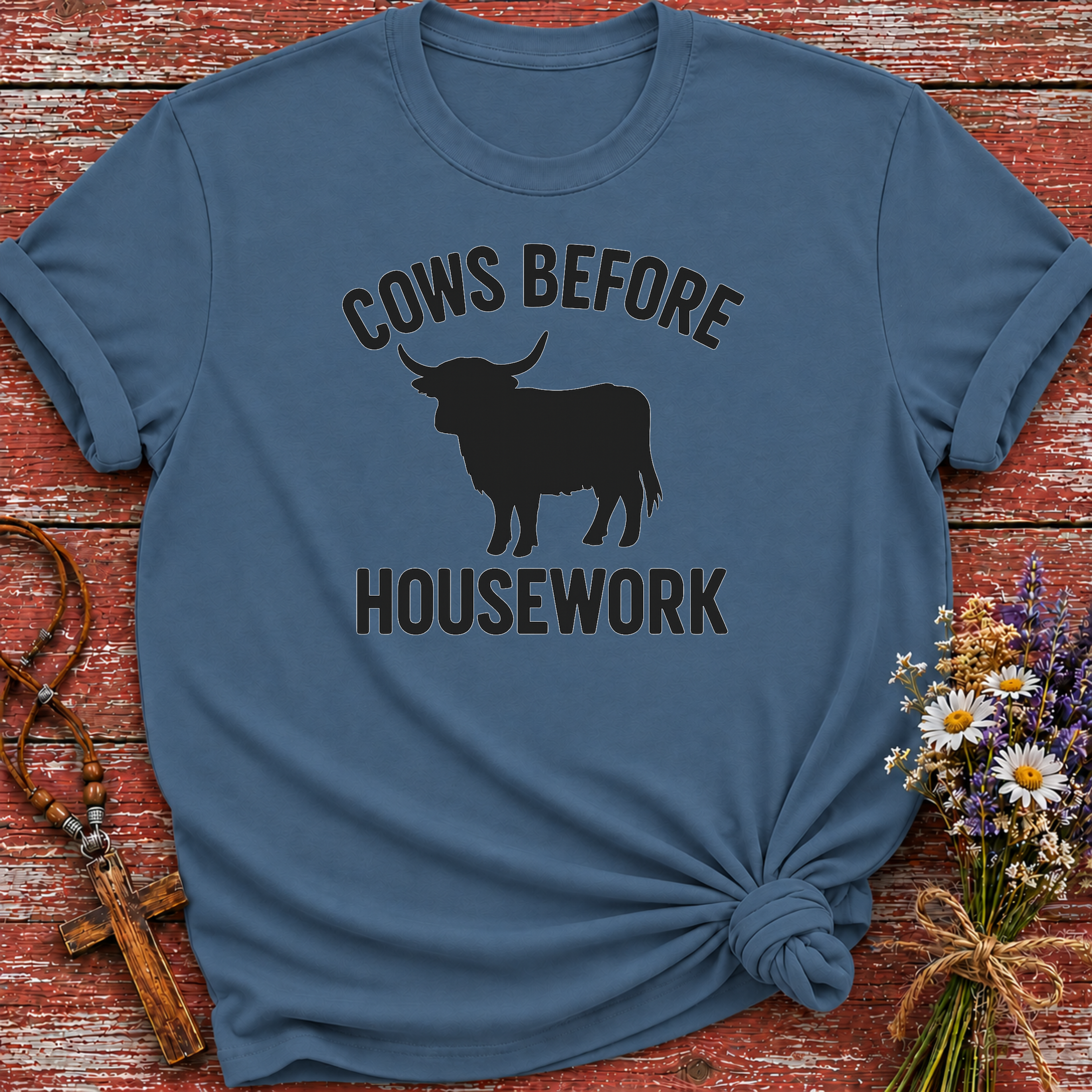 Cows Before Housework T-Shirt