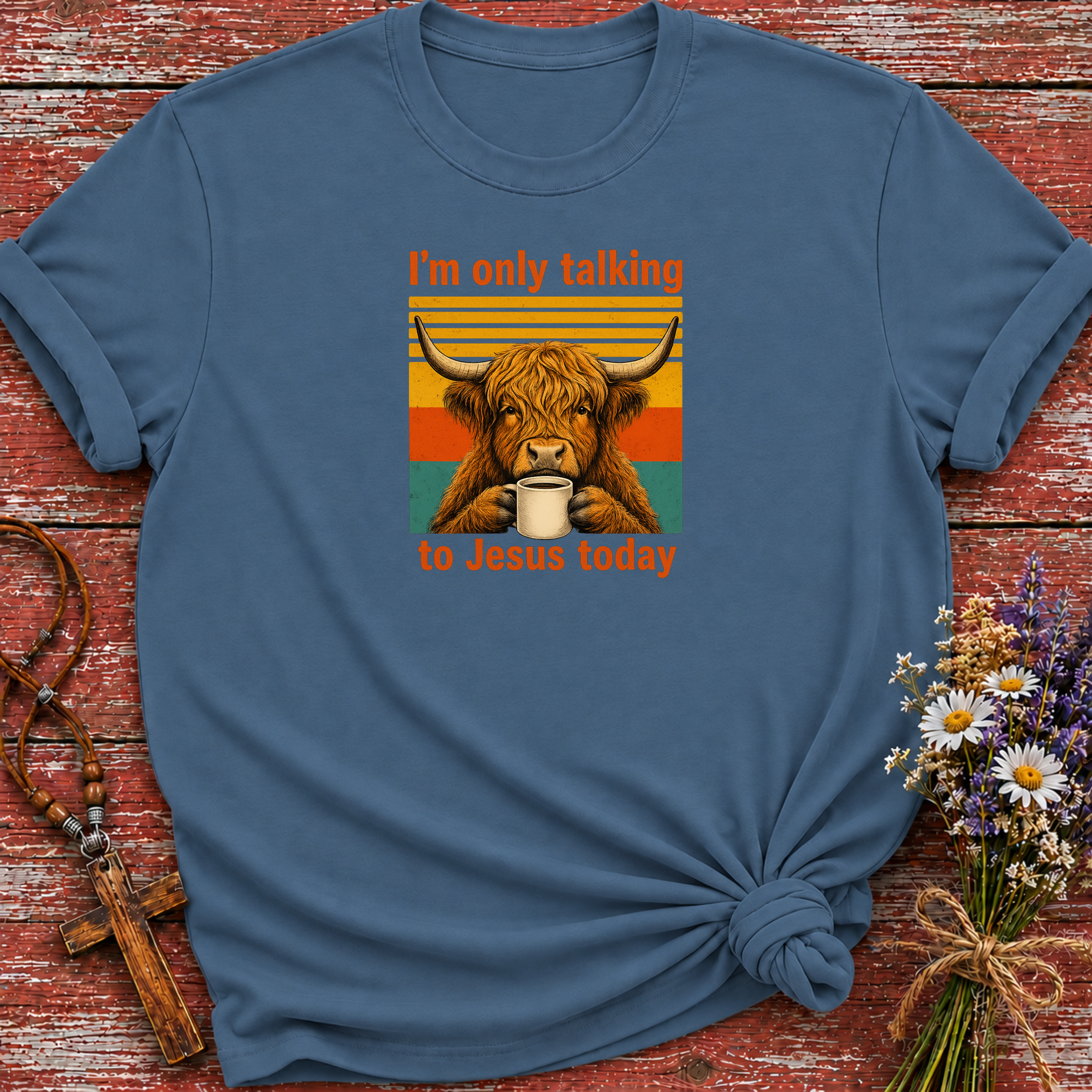 I'm Only Talking to Jesus Today Cow T-Shirt