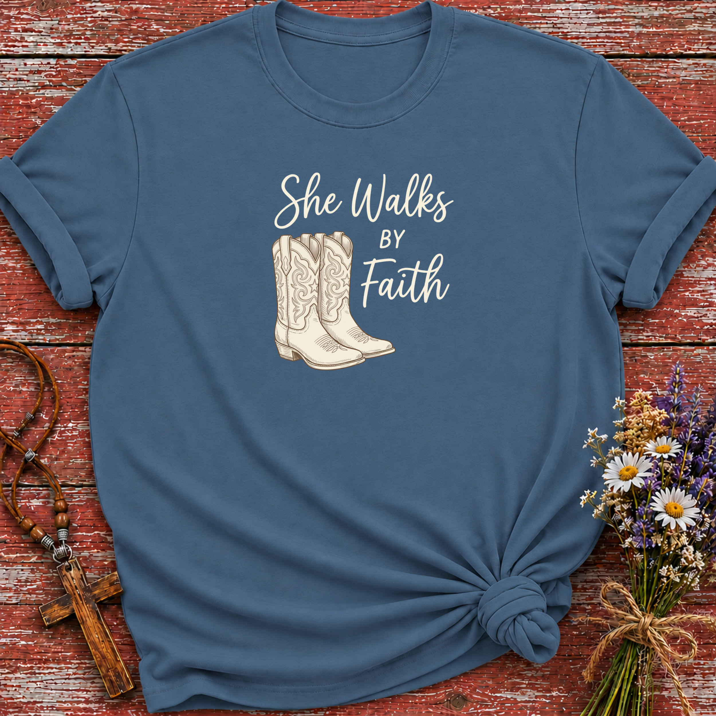 She Walks By Faith T-Shirt