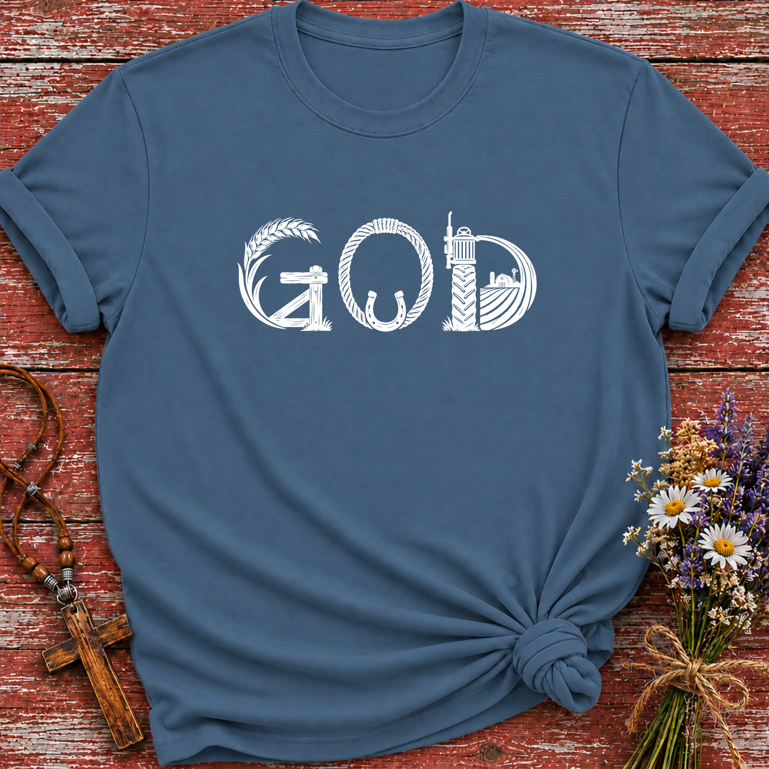 God Farm Letters T-Shirt