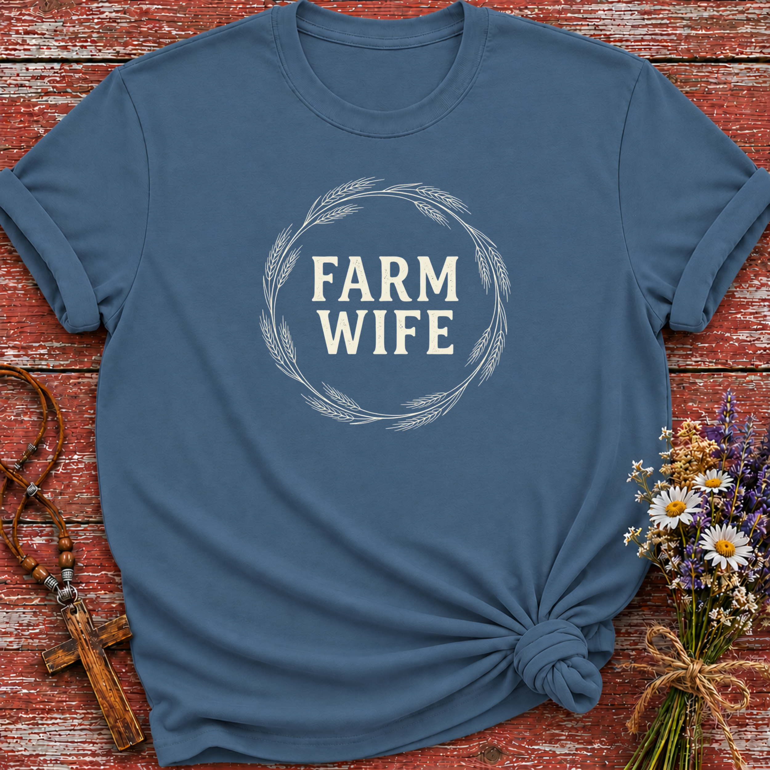 Farm Wife Wreath T-Shirt