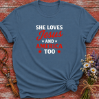 She Loves Jesus And America Too T-Shirt