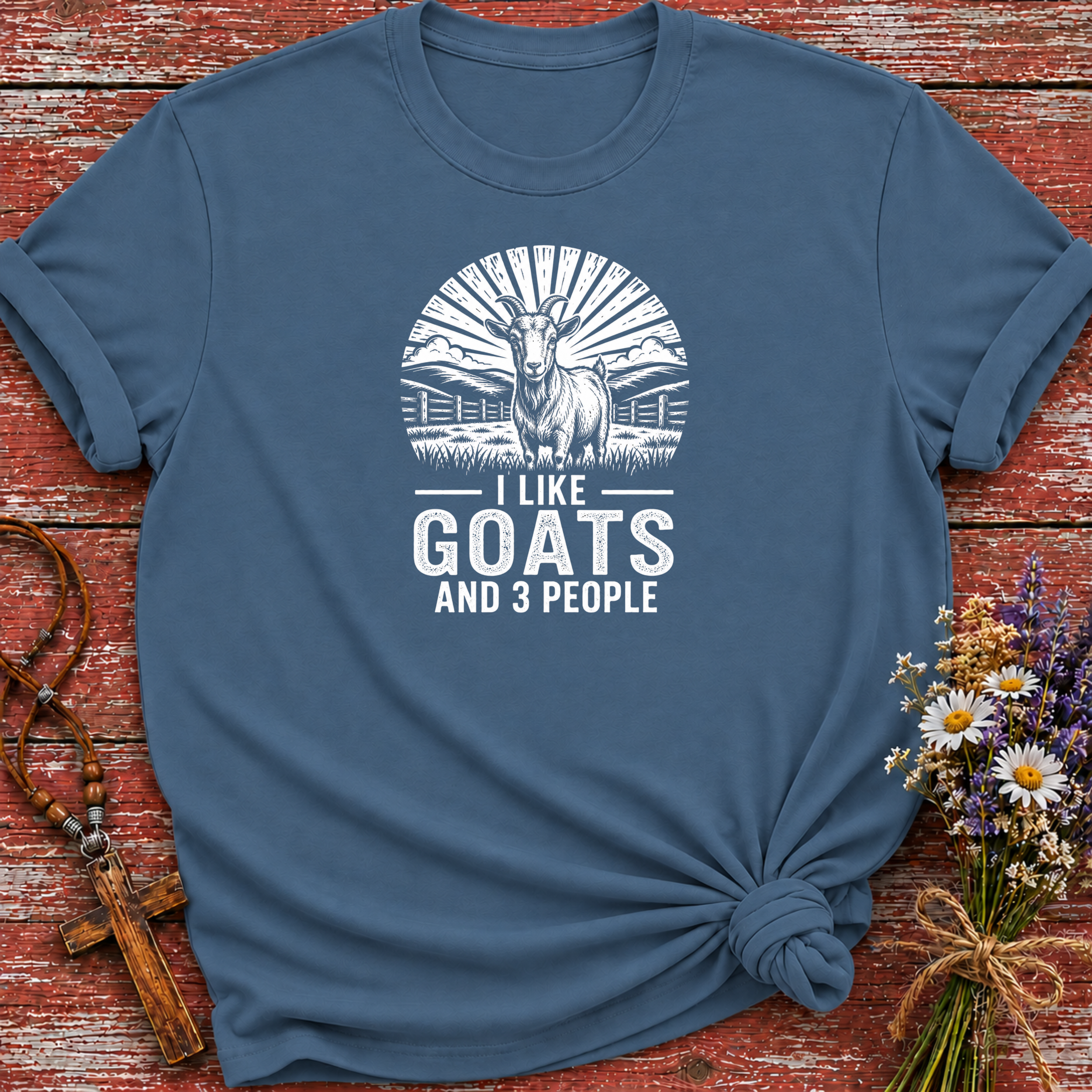I Like Goats and 3 People T-Shirt