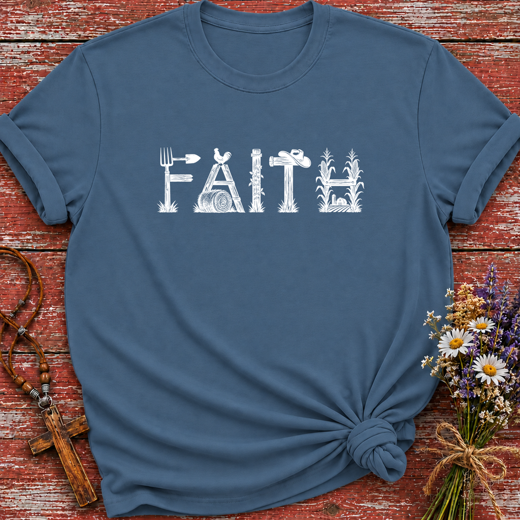 Faith Farm Letters T-Shirt