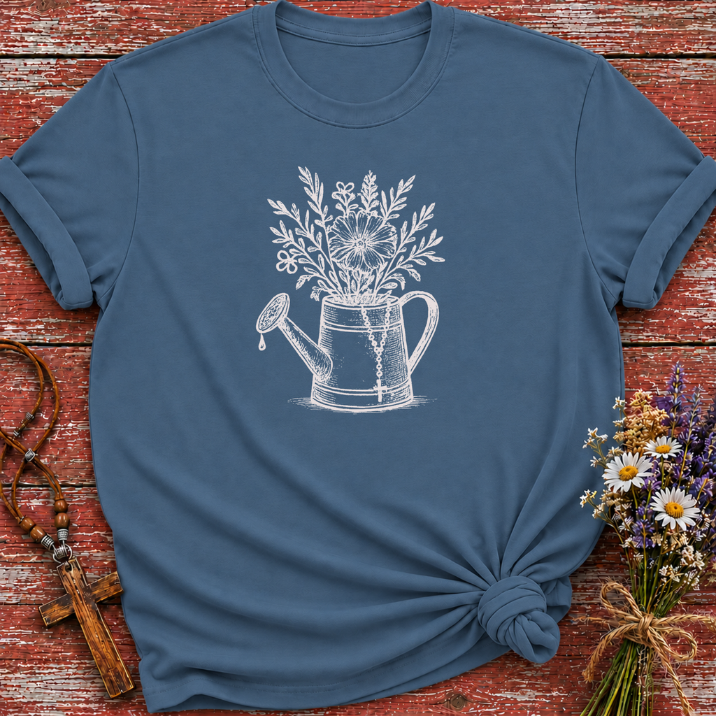 Flower Pale Rosary T-Shirt