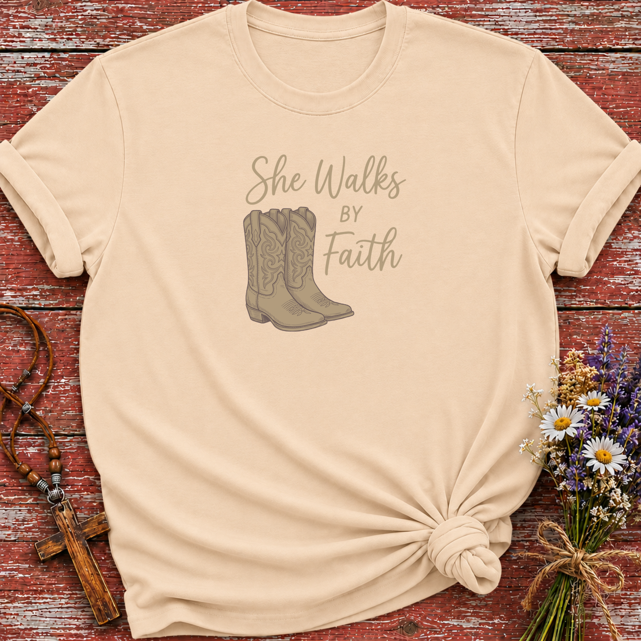 She Walks By Faith T-Shirt