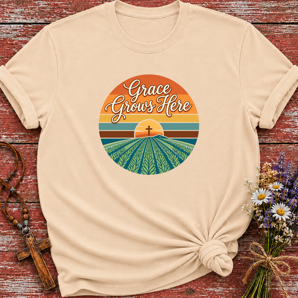 Grace Grows Here Retro T-Shirt