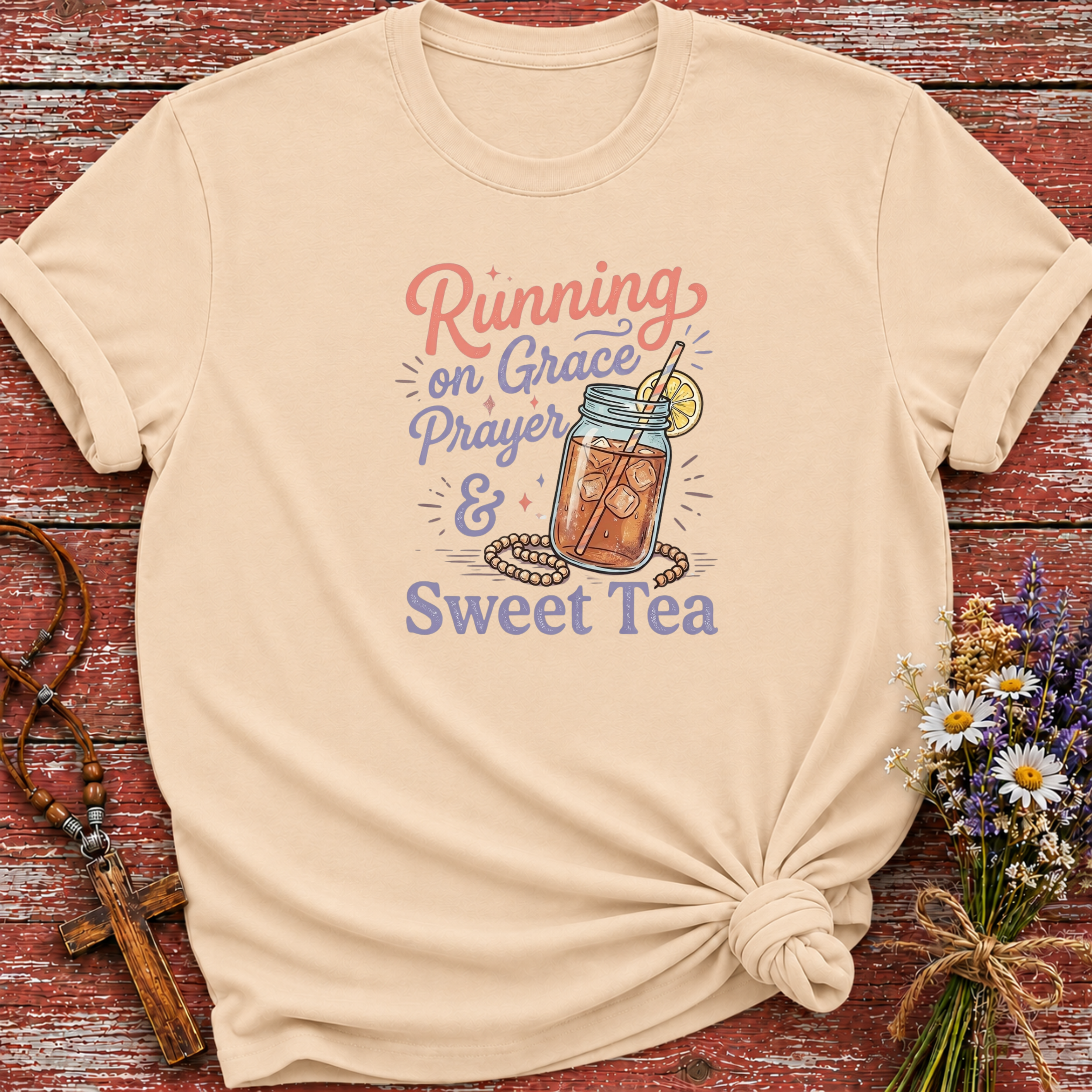 Running on Prayer & Sweet Tea T-Shirt
