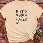Boots Blessings & Jesus T-Shirt