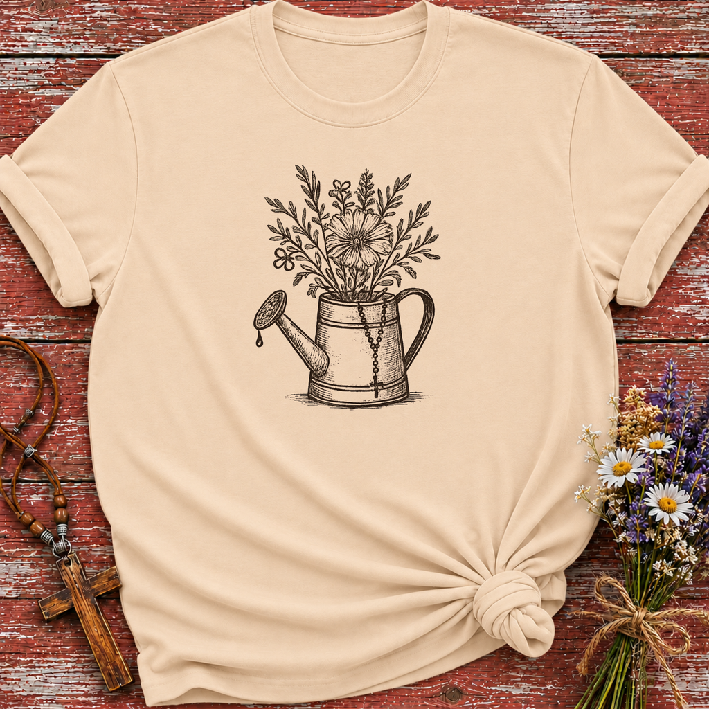 Flower Pale Rosary T-Shirt