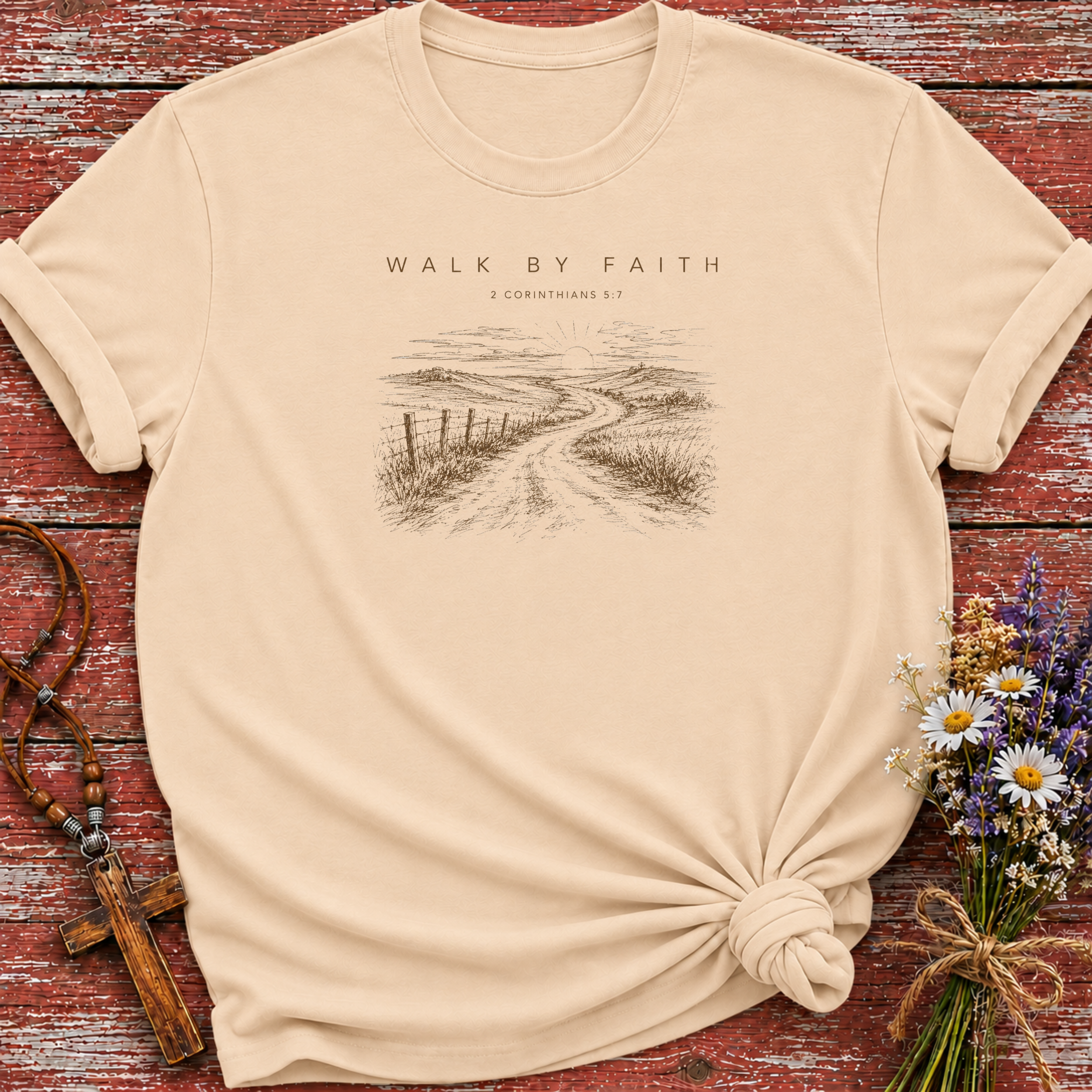 Walk By Faith Sunset T-Shirt