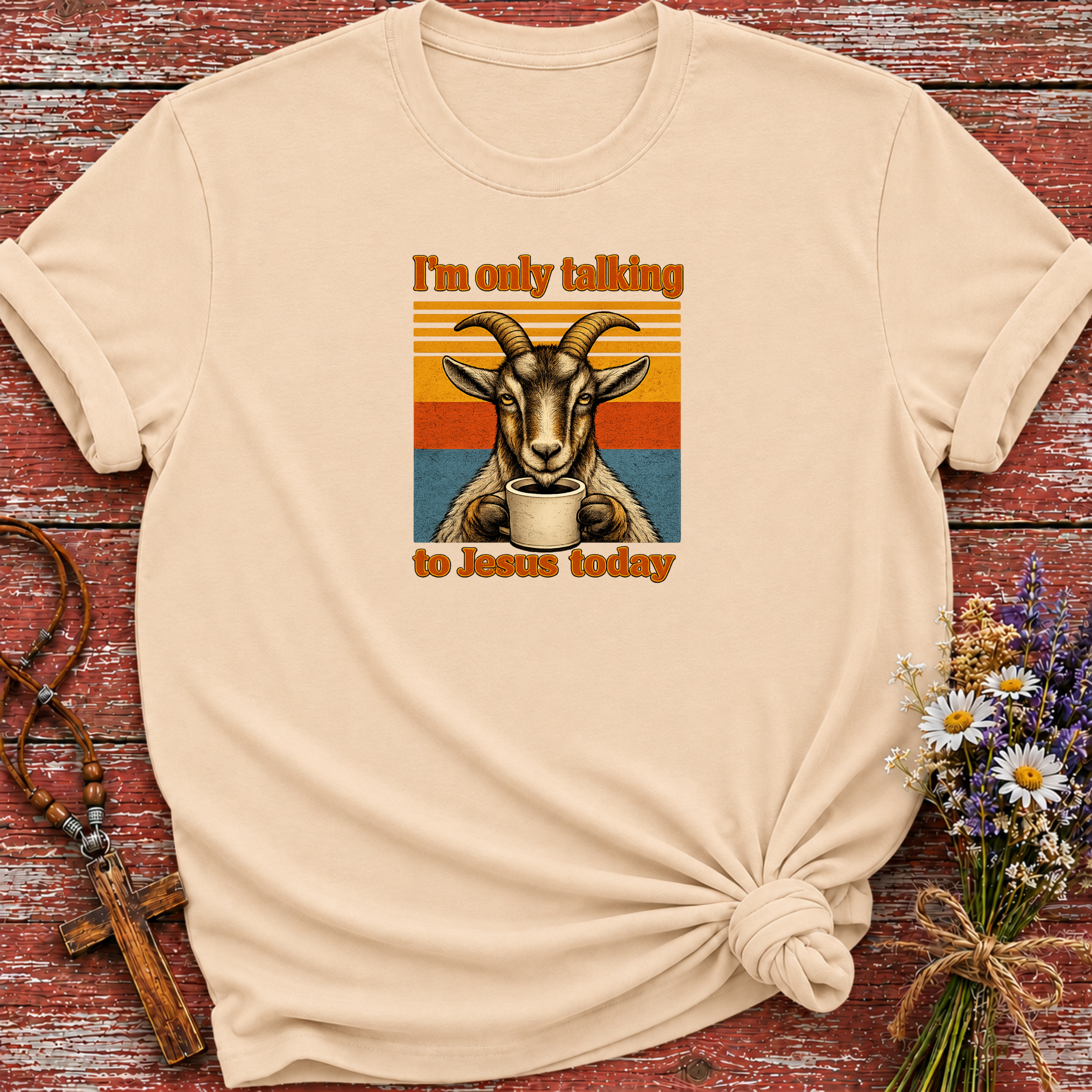 I'm Only Talking To Jesus Today Goat T-Shirt