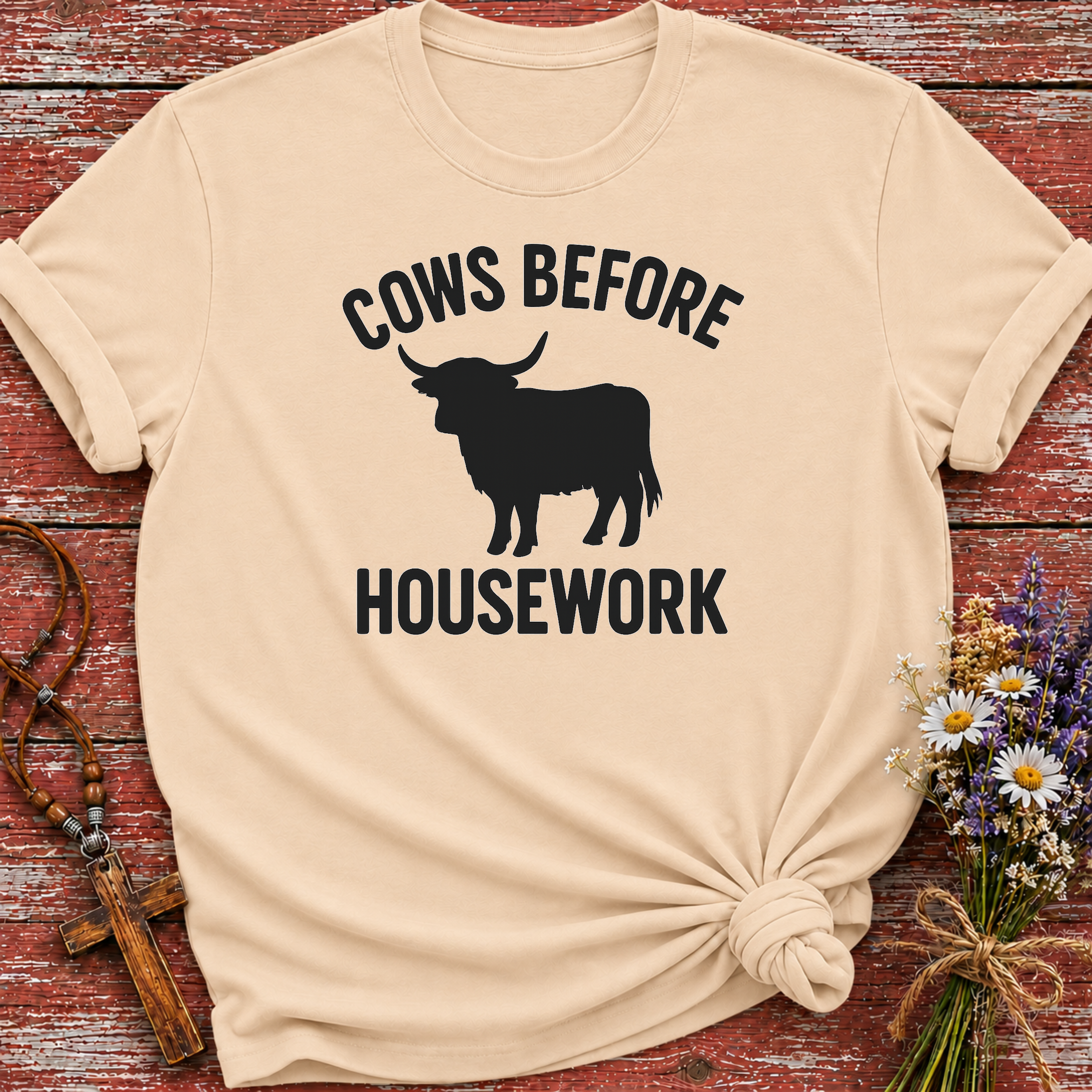 Cows Before Housework T-Shirt