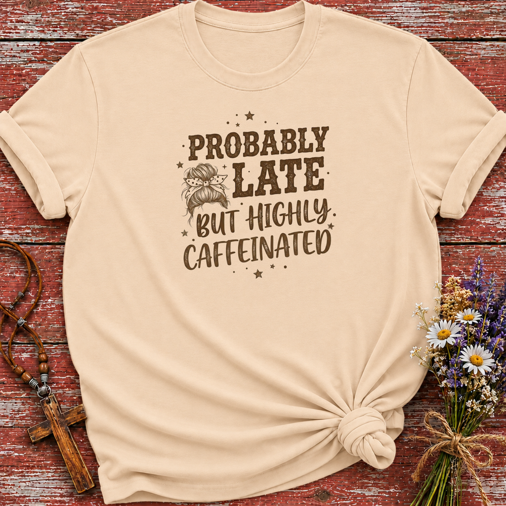 Probably Late Highly Caffeinated T-Shirt
