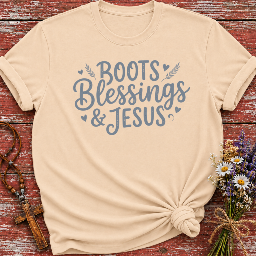 Boots Blessings & Jesus 2 T-Shirt