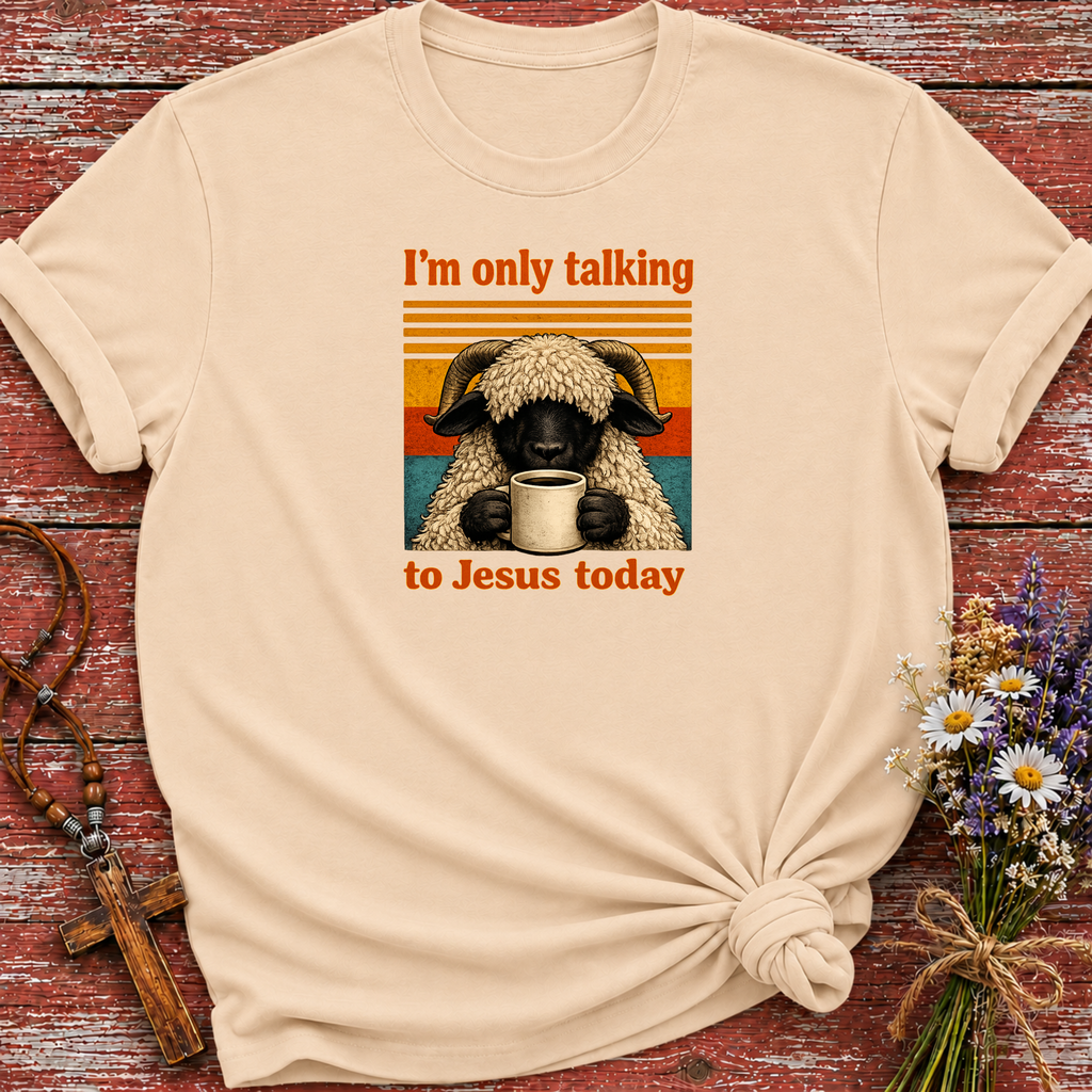 I'm Only Talking to Jesus Today Sheep T-Shirt