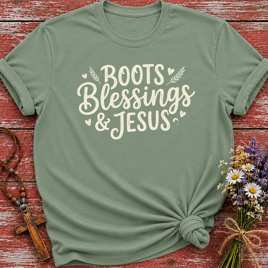 Boots Blessings & Jesus 2 T-Shirt