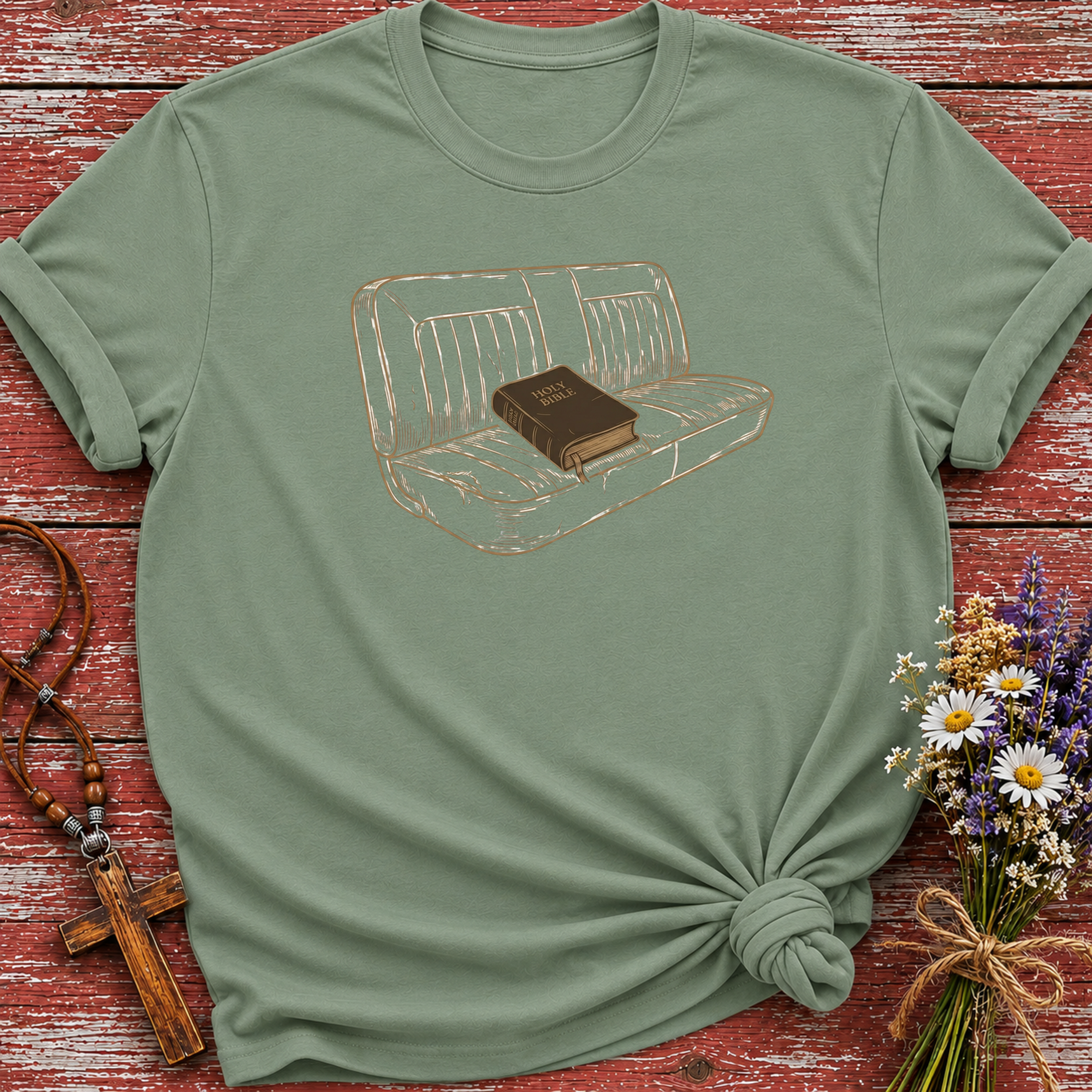 Bible In The Truck Seat T-Shirt