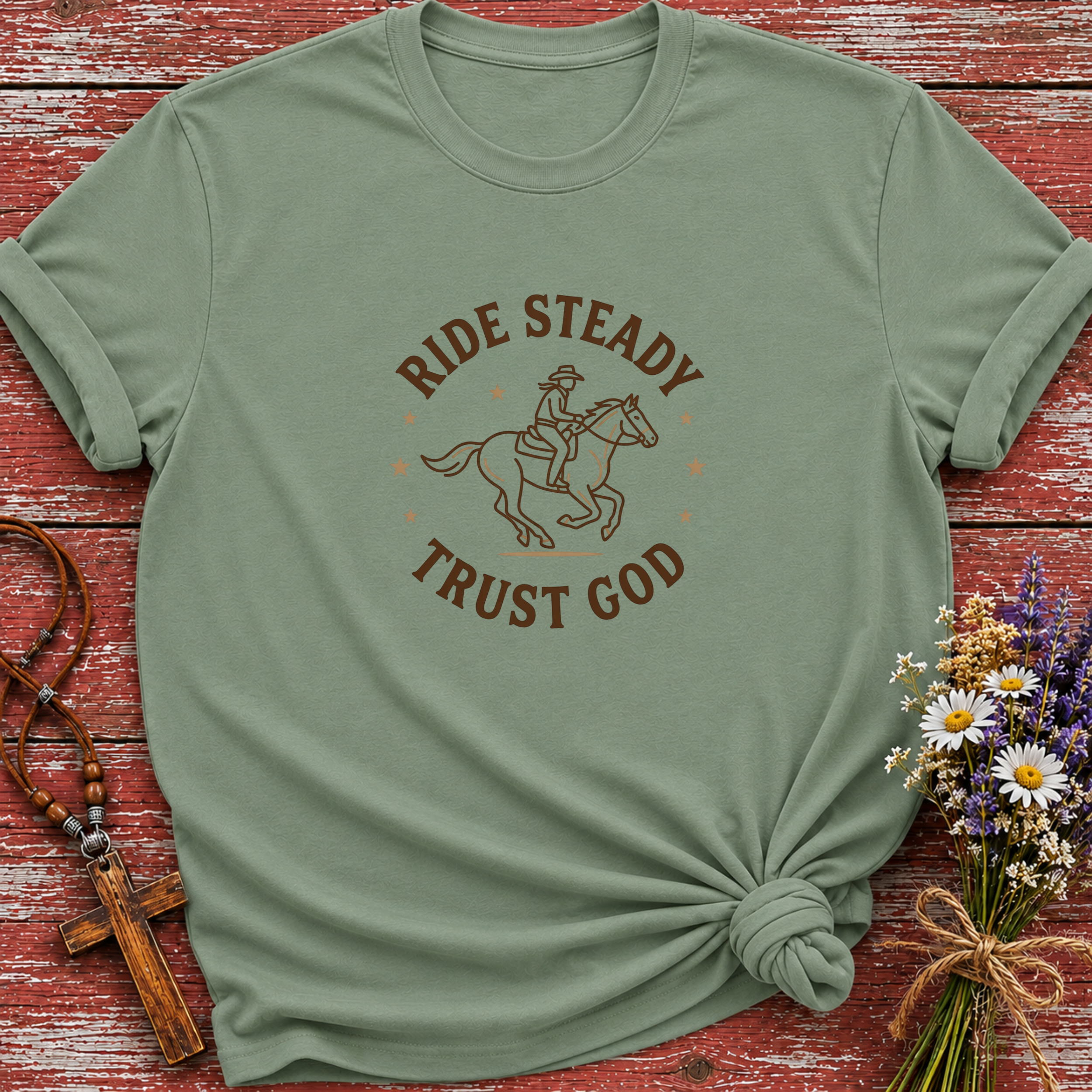 Ride Steady Trust God T-Shirt