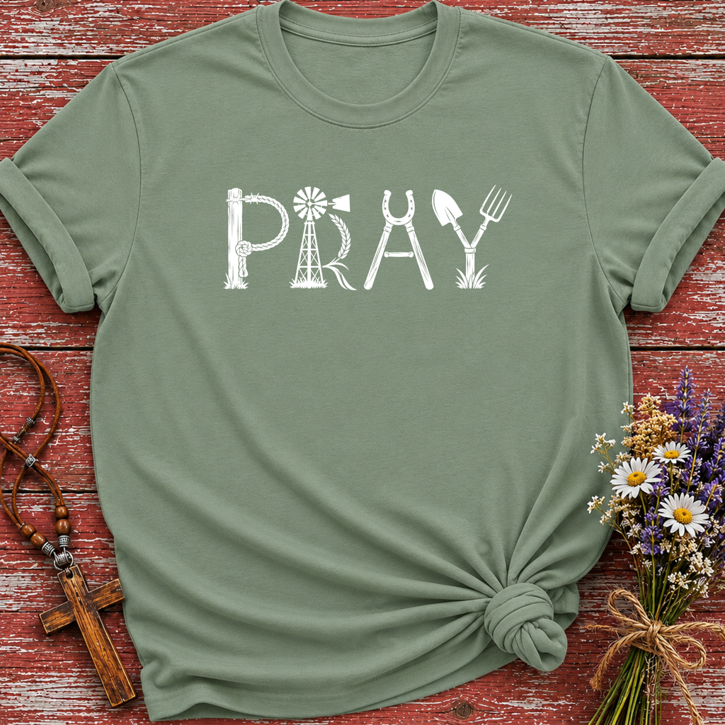 Pray Farm Letters T-Shirt